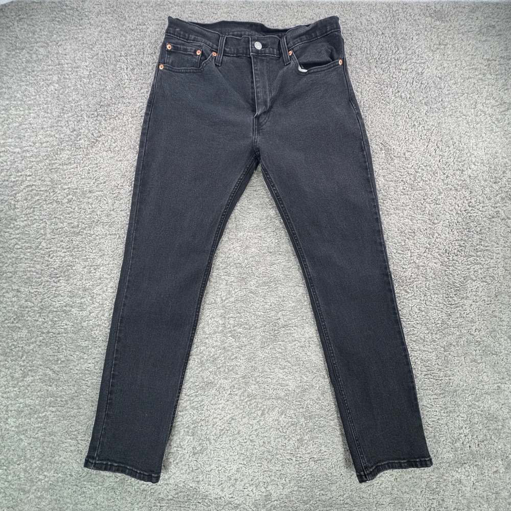 Levis 511 Slim Fit Jeans Mens 32x30 Washed Black Denim Tapered Leg 04511-3003